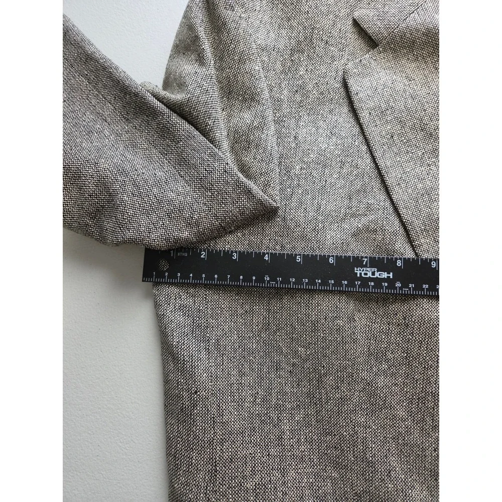 Deansgate Mens 40R Silk Blazer Sport Coat Grey‎ Tweed 2 Button Made in Lithuania